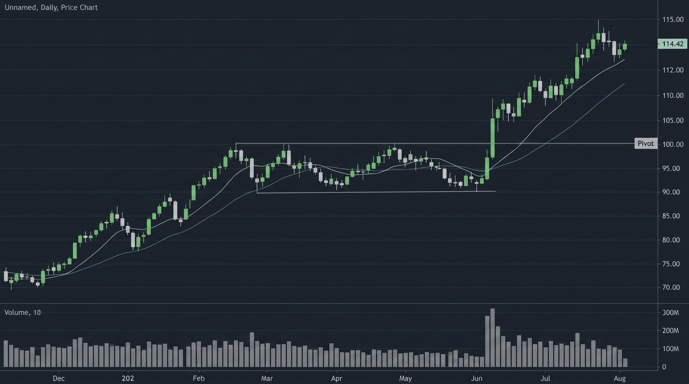 Minervini SEPA: Strong Breakout, but an Extended Entry
