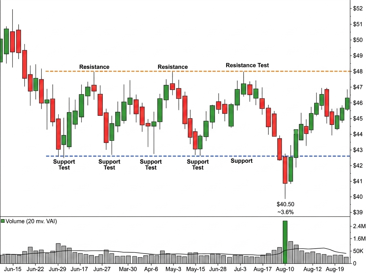Wyckoff Analysis: Evaluating a Spring-like Action Within a Trading Range
